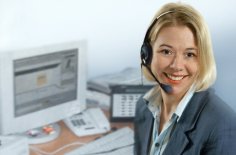 Woman with headset Woman with headset