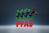 PFAS Per- and poly-fluoroalkyl substances - 3D molecule conformer. PFAS Per- and poly-fluoroalkyl substances - 3D molecule conformer.