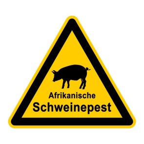 wso87 WarnSchildOrange - Symbol Afrikanische Schweinepest g2369 wso87 WarnSchildOrange - Symbol Afrikanische Schweinepest g2369