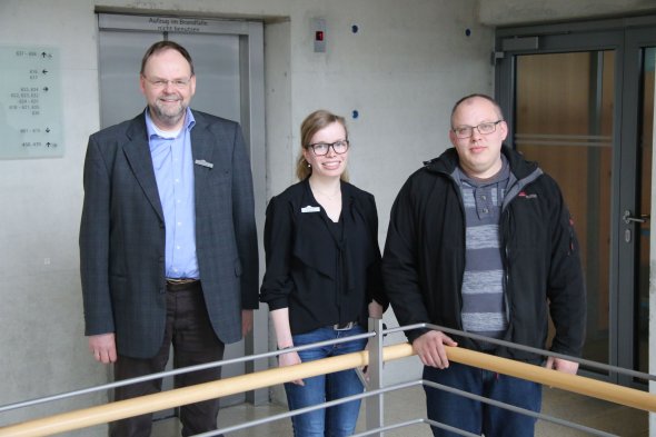 Björn Hoffmanns (neuer Kreisfischereiberater), Sarah Stockhausen (untere Fischereibehörde) und Dr. Wolfgang Schwentker (Abteilungsleiter Ordnung)