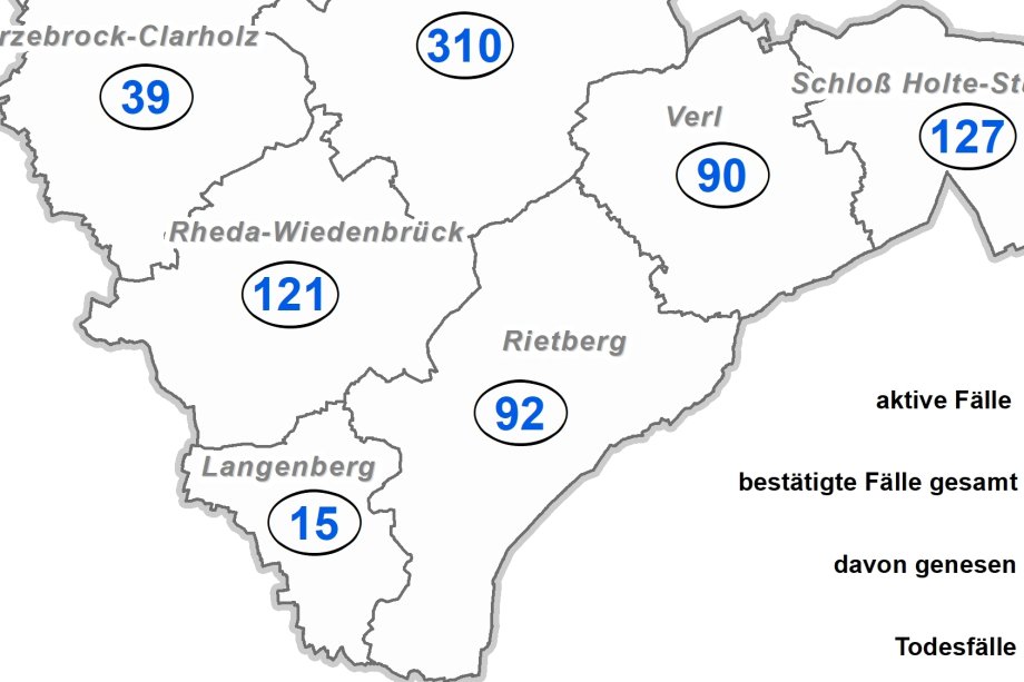 Coronakarte Kreis Gütersloh