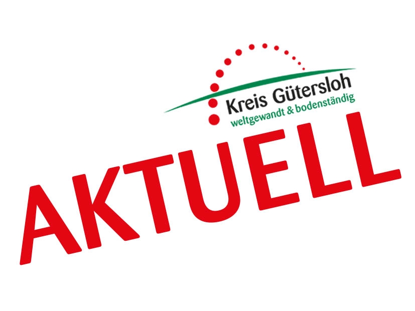 Schriftzug AKTUELL plus Dachmarke Kreis Gütersloh