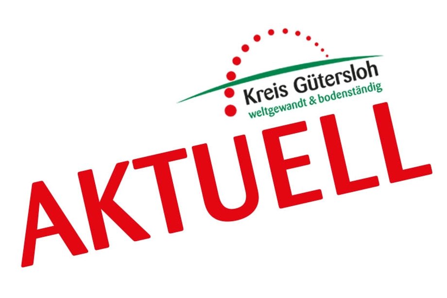 Schriftzug AKTUELL plus Dachmarke Kreis Gütersloh