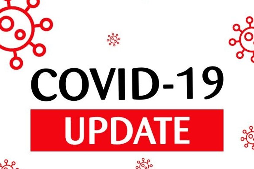 Schriftzug Covid-19 Update