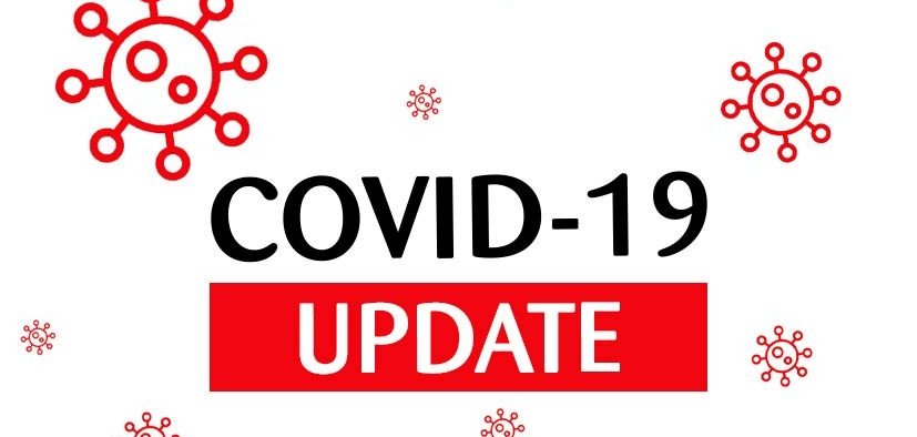 Schriftzug Covid-19 Update