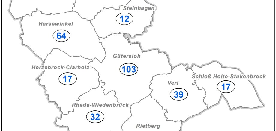 Karte Kreis GT Coronazahlen
