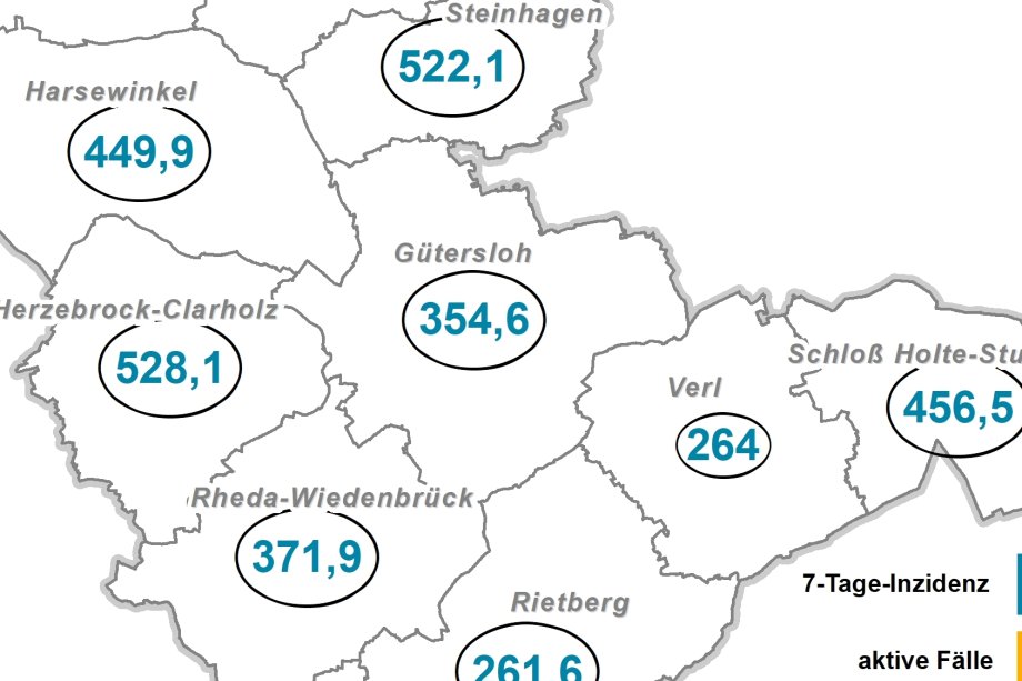 Coronakarte Kreis Gütersloh