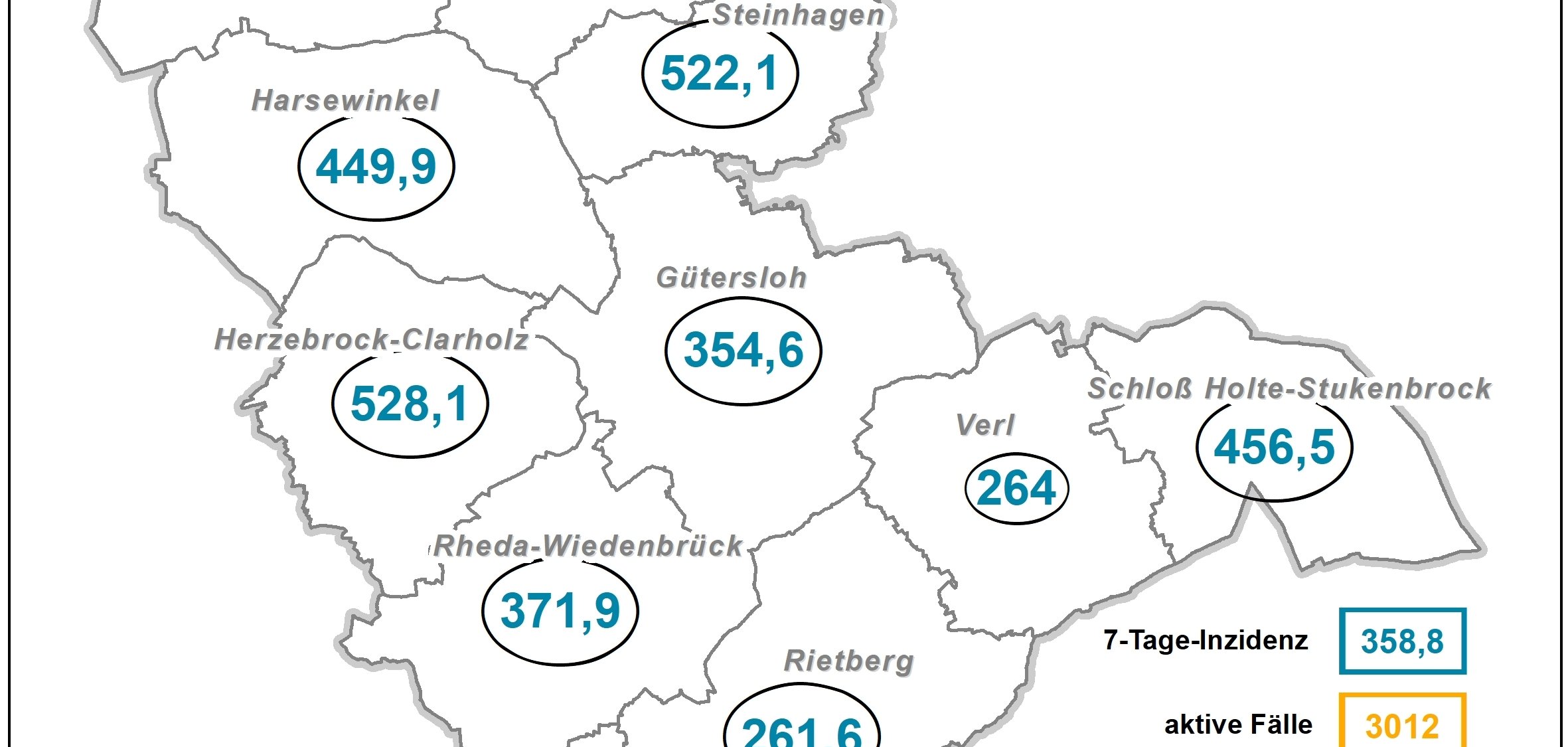 Coronakarte Kreis Gütersloh