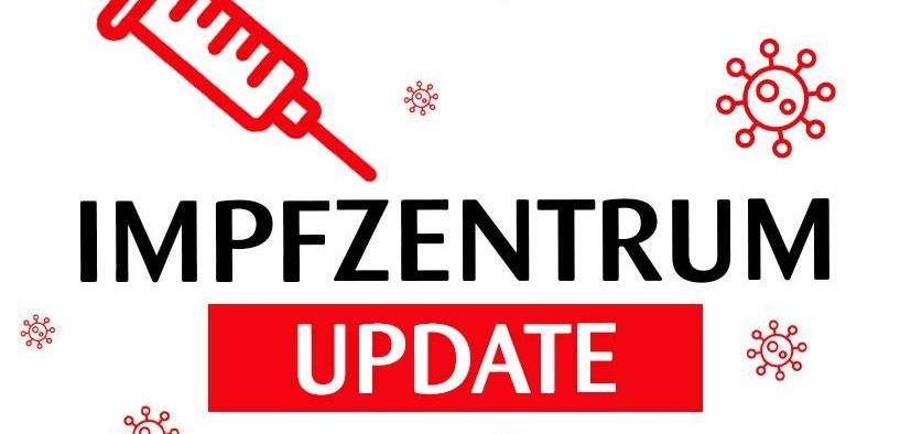 Schriftzug Update Impfzentrum Schriftzug Update Impfzentrum