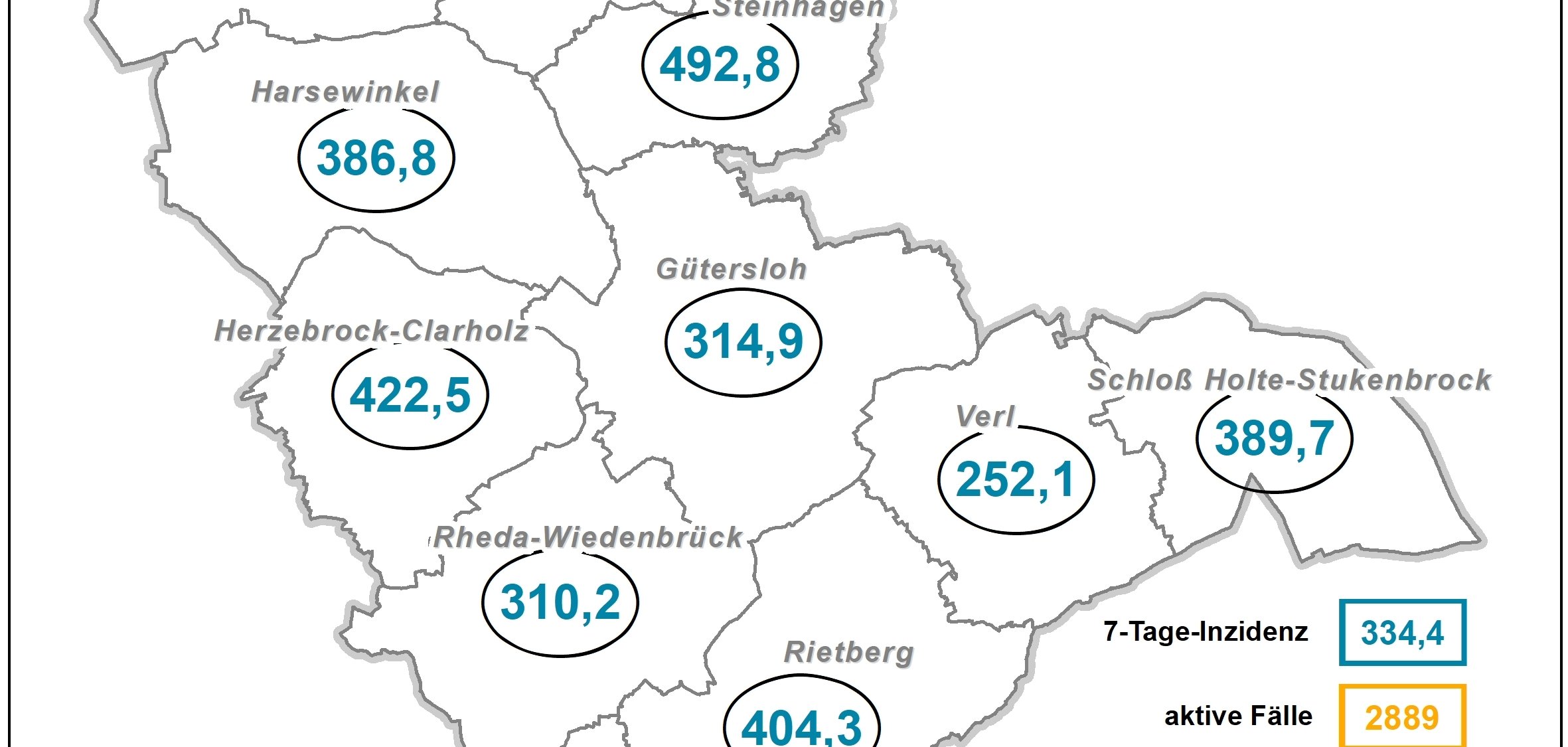 Coronakarte Kreis GT Coronakarte Kreis GT