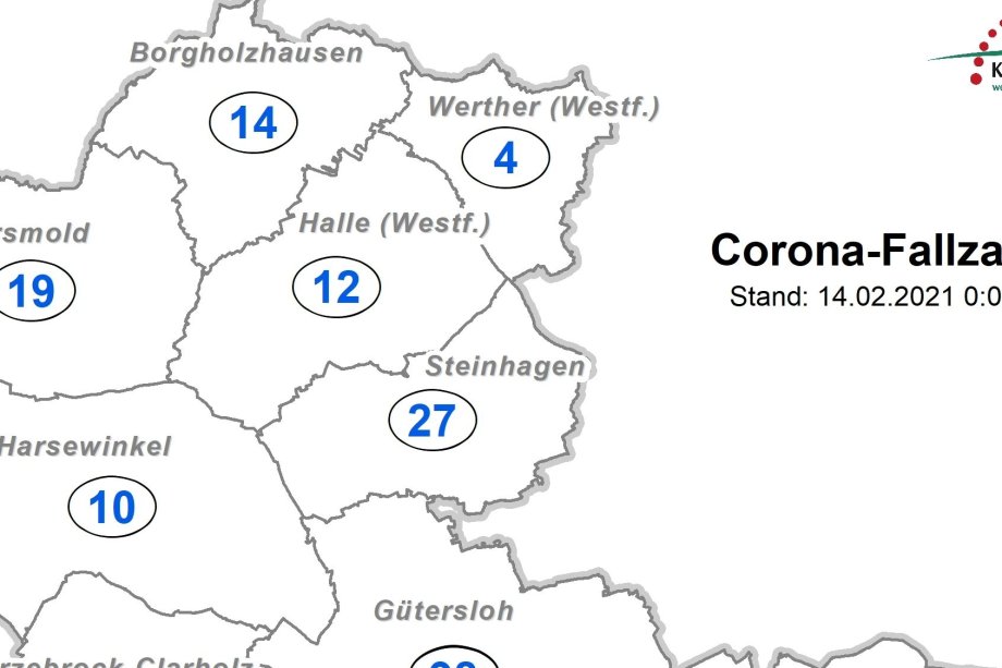 Coronazahlen Karte Kreis GT