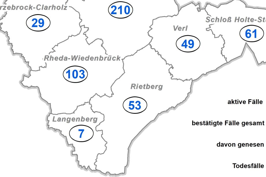 Coronalage Karte Kreis Gütersloh