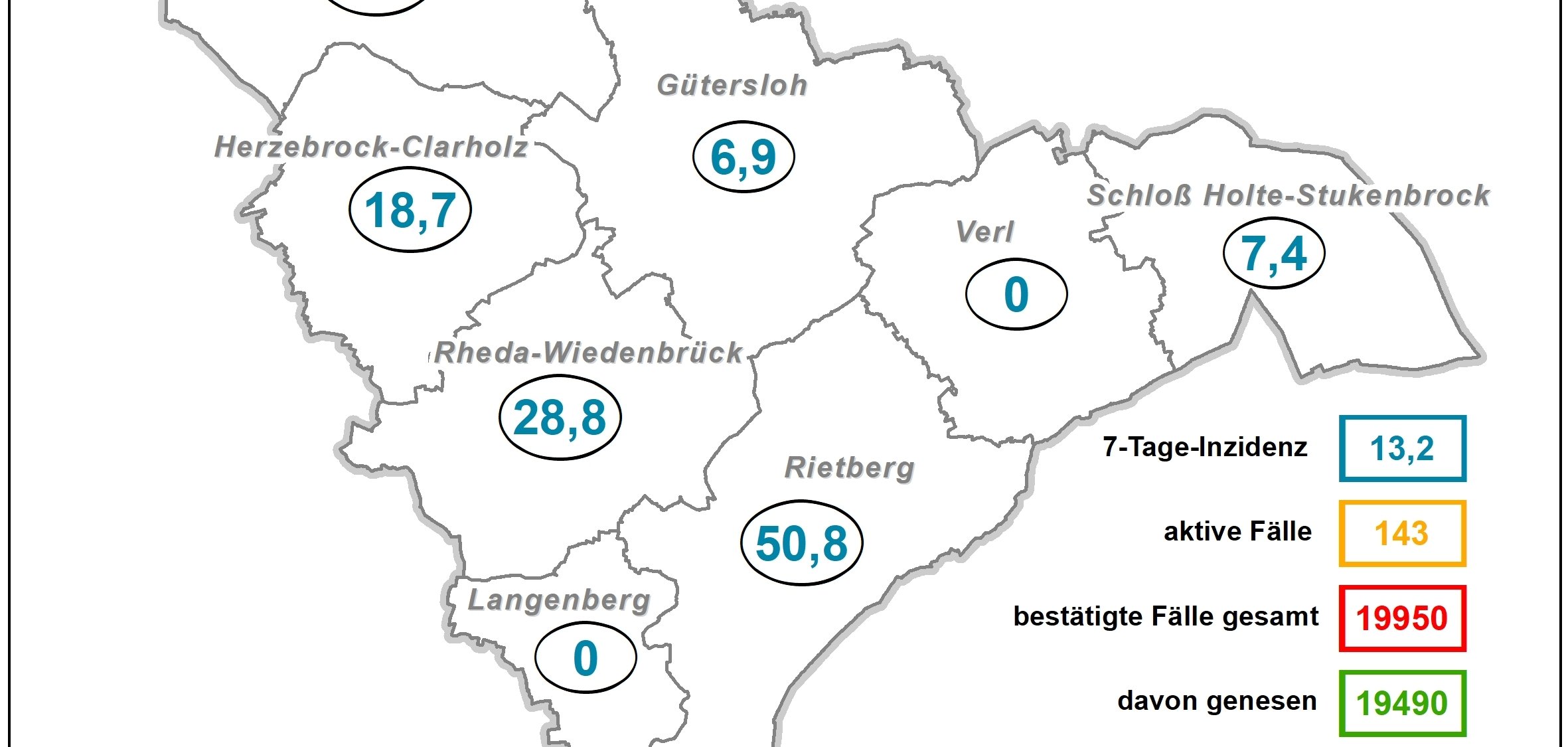 Coronakarte Kreis GT Coronakarte Kreis GT