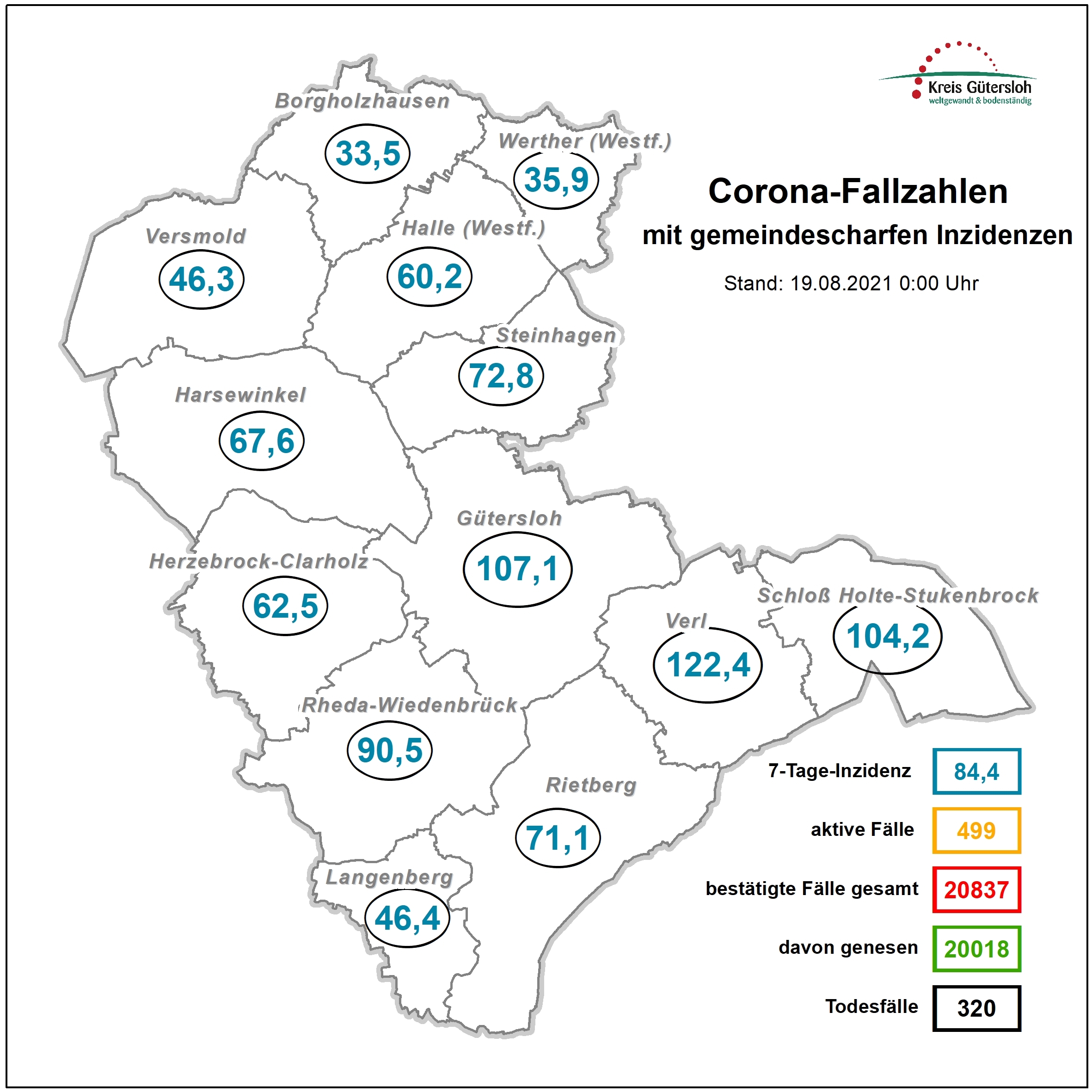 Coronakarte Kreis GT Coronakarte Kreis GT