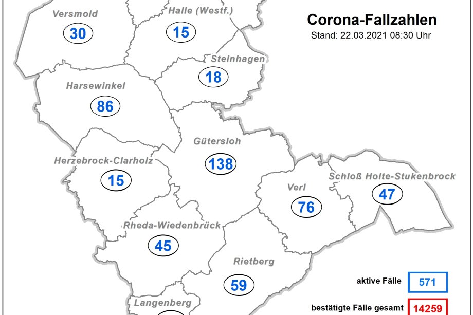 Karte Coronazahlen Kreis GT