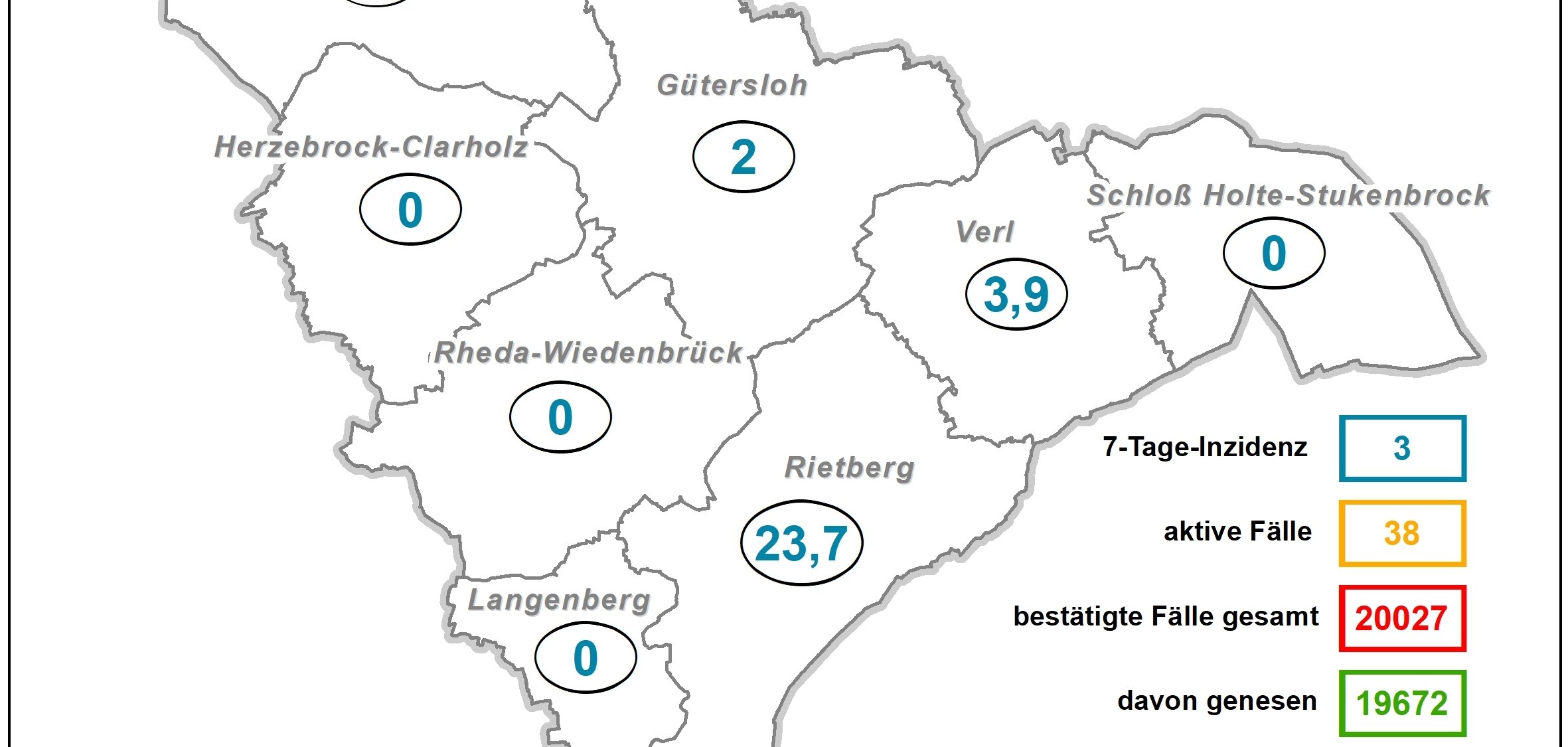 Coronakarte Kreis GT Coronakarte Kreis GT