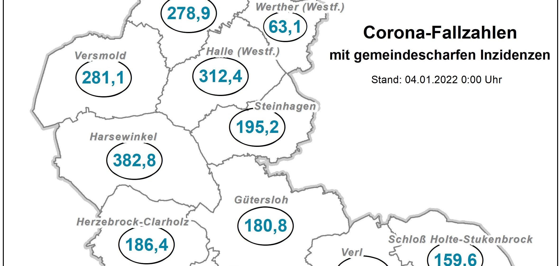 Coronakarte Kreis GT Coronakarte Kreis GT