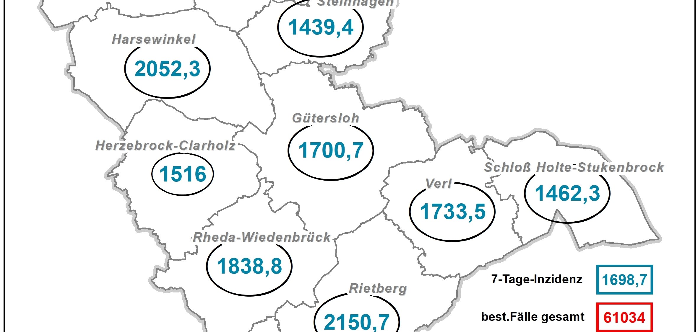 Coronakarte Kreis GT Coronakarte Kreis GT