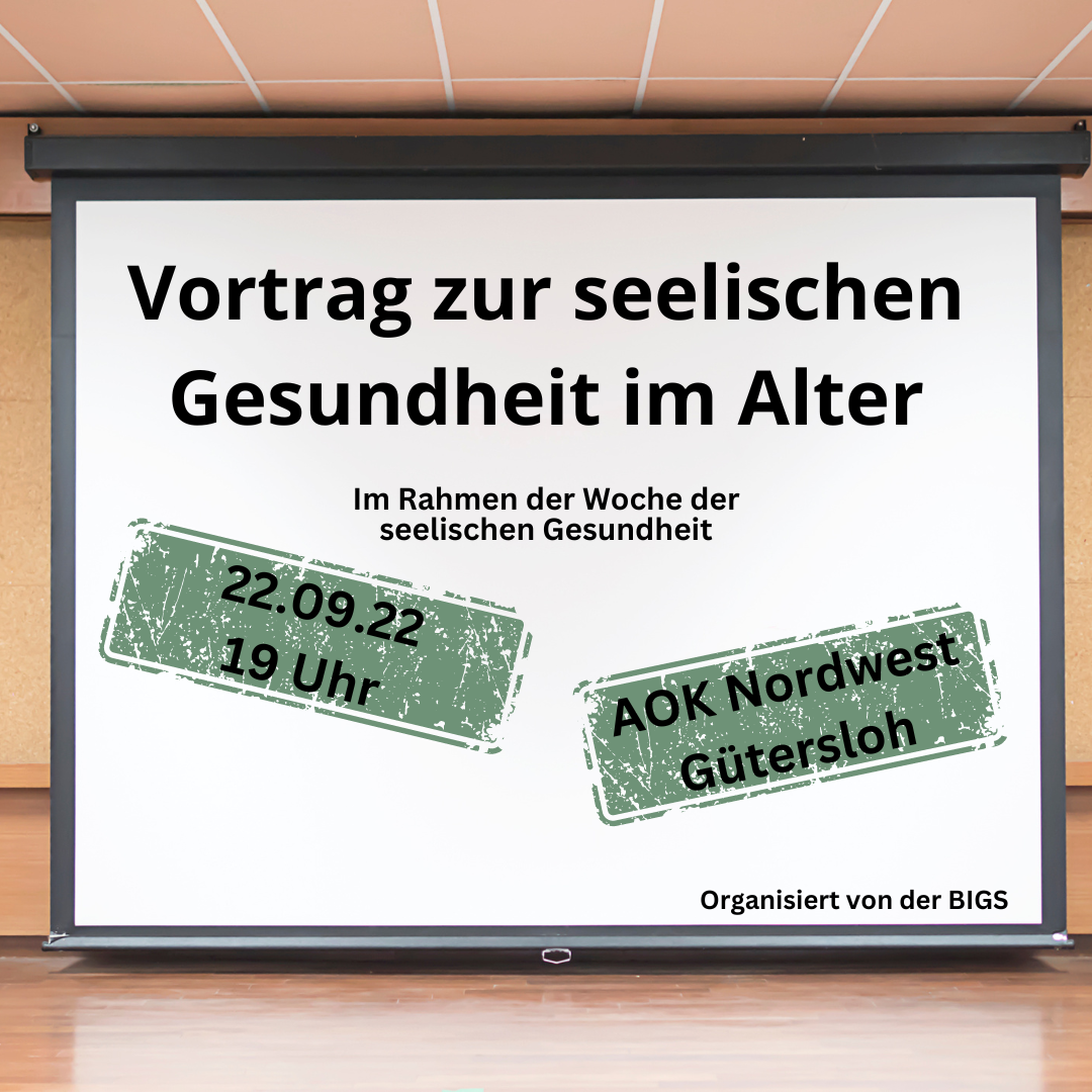 Grafik Vortrag zur seelischen Gesundheit im Alter
