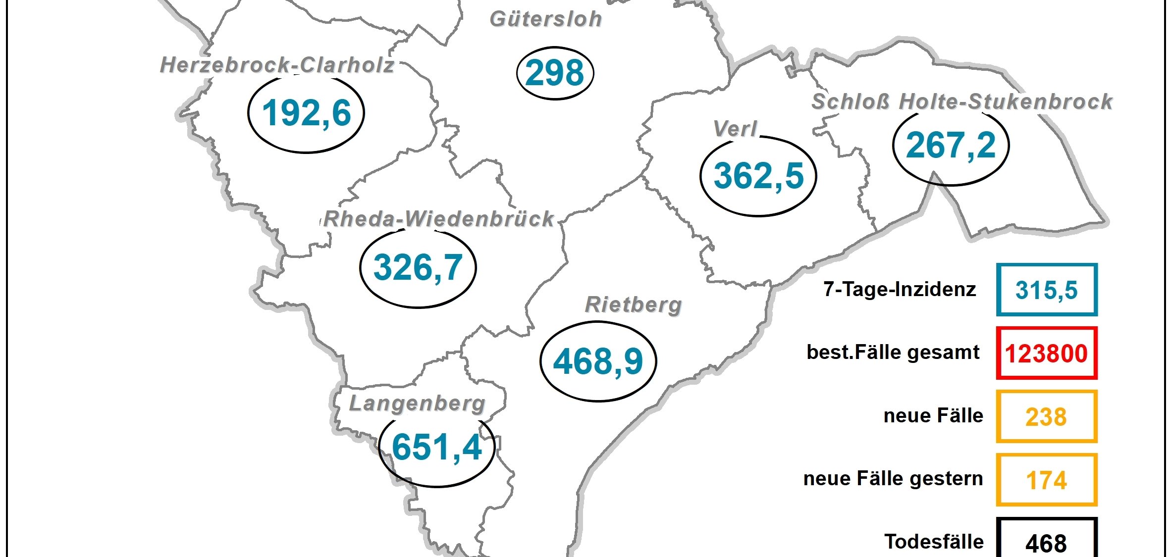 Coronakarte Kreis GT Coronakarte Kreis GT