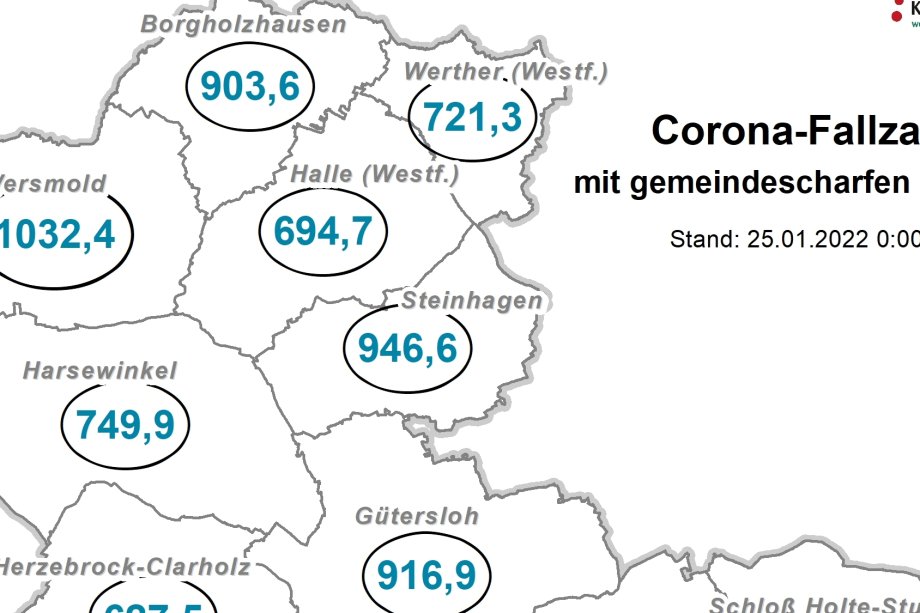 Coronakarte Kreis Gütersloh