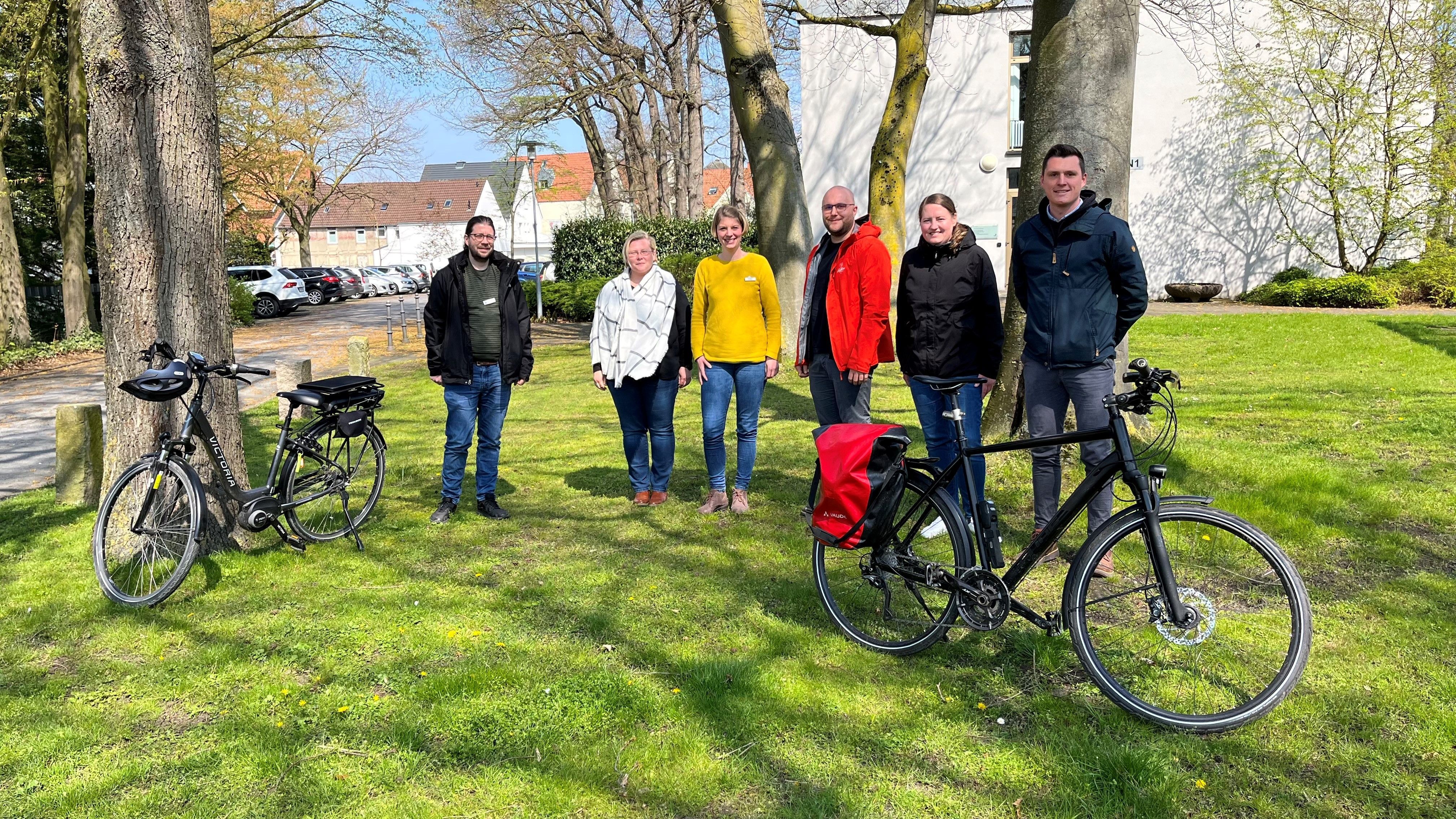 Die Mobilitätsmanager bewerben die Aktion Stadtradeln