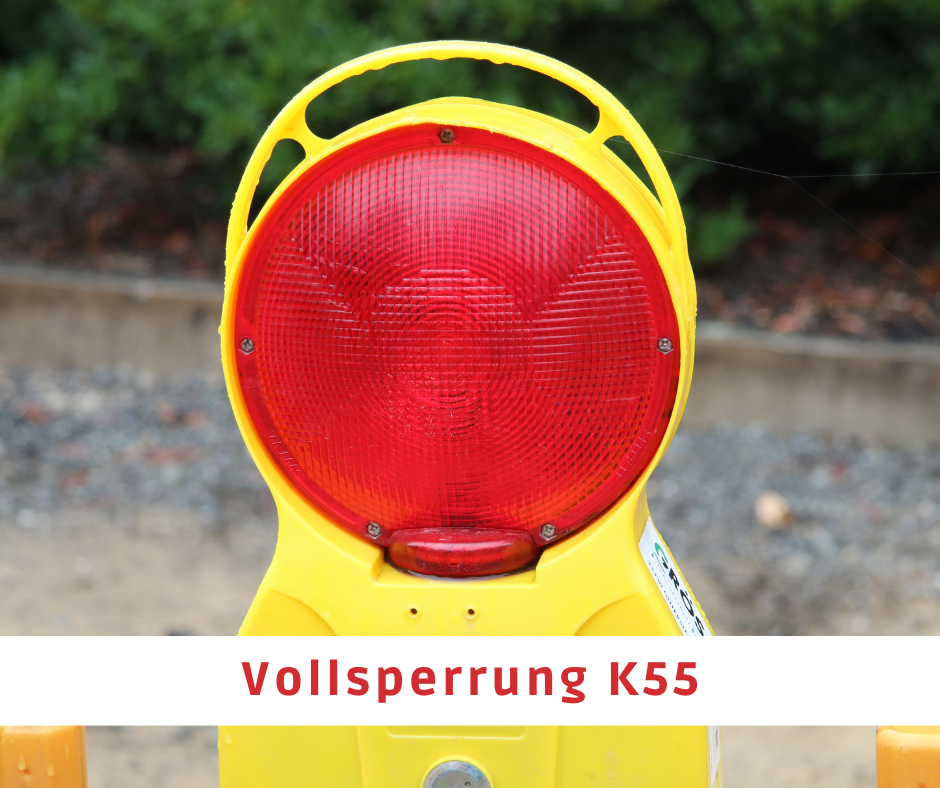 Grafik Baustellenschild zur Vollsperrung