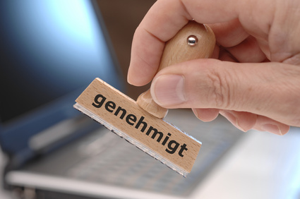 Stempel genehmigt Stempel genehmigt