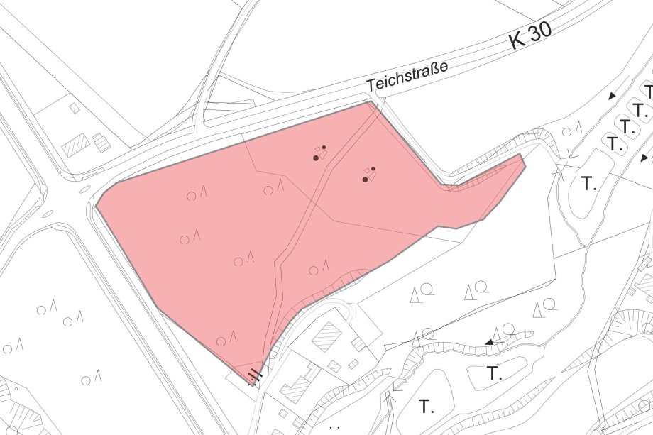 Karte Sanierungsfläche Teichstraße Halle/Westf.