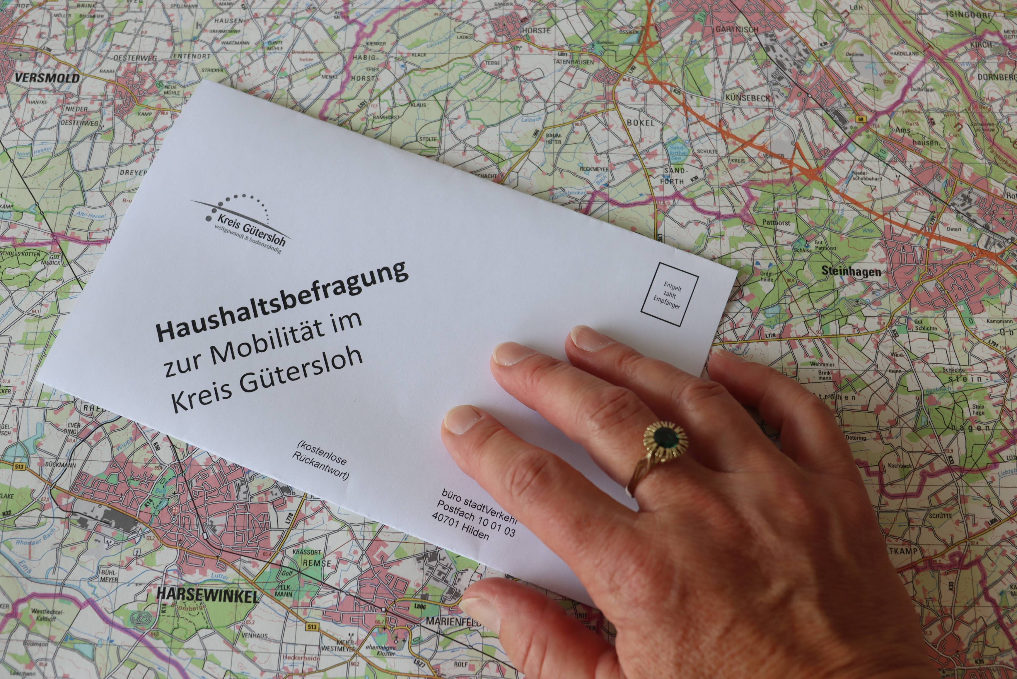 Bild von einem Mobilitätsbefragungsumschlag