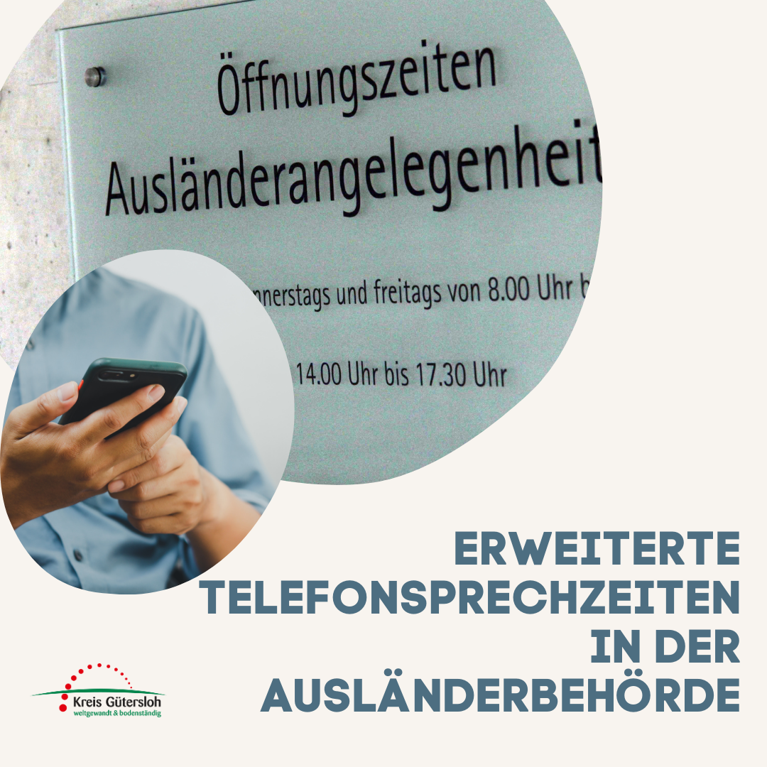 Grafik mit Foto von den Öffnungszeiten