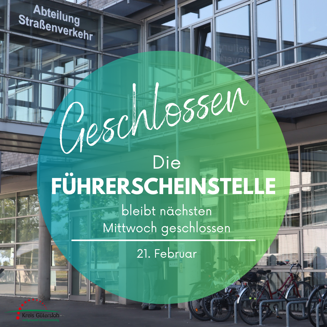 Abteilung Straßenverkehr mit einem Geschlossen-Button