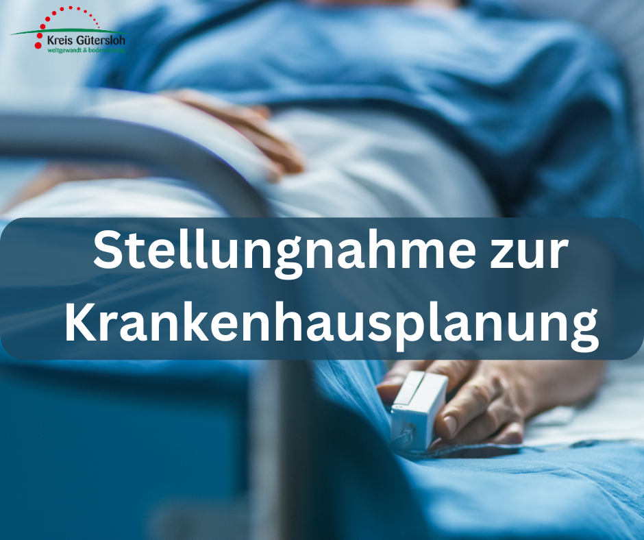 Bild mit einem Patienten im Krankenhausbett
