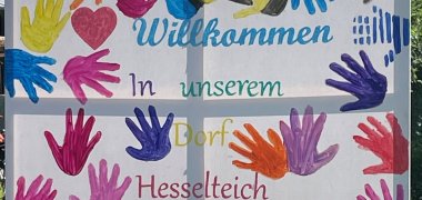 Willkommens-Plakat