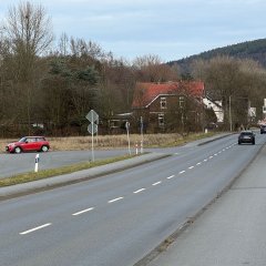 Blick auf das Gründstück für den Neubau der Rettungswache Steinhagen. 
