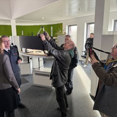 Making of des Fotos in der Kreisleitstelle.