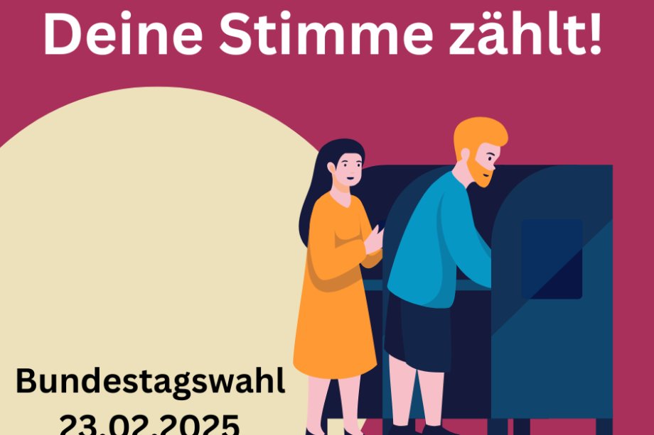 Canva-Grafik Bundestagswahl - Wahlkabine