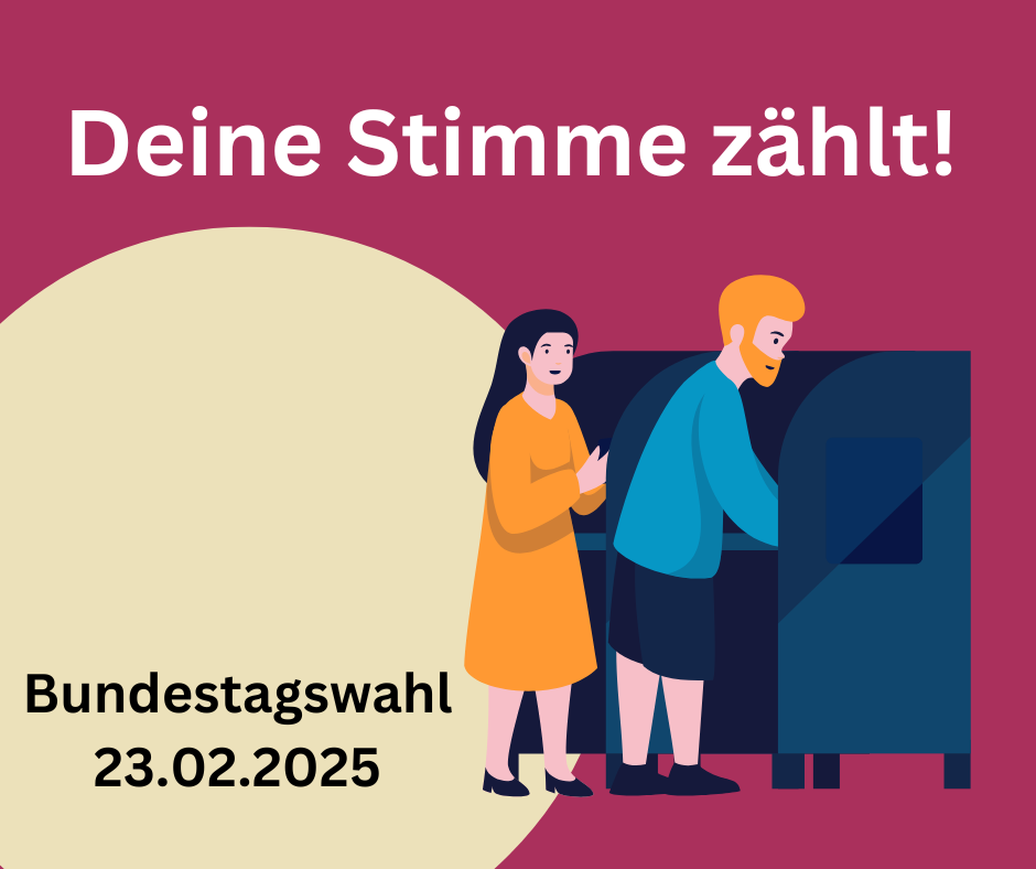 Canva-Grafik Bundestagswahl - Wahlkabine