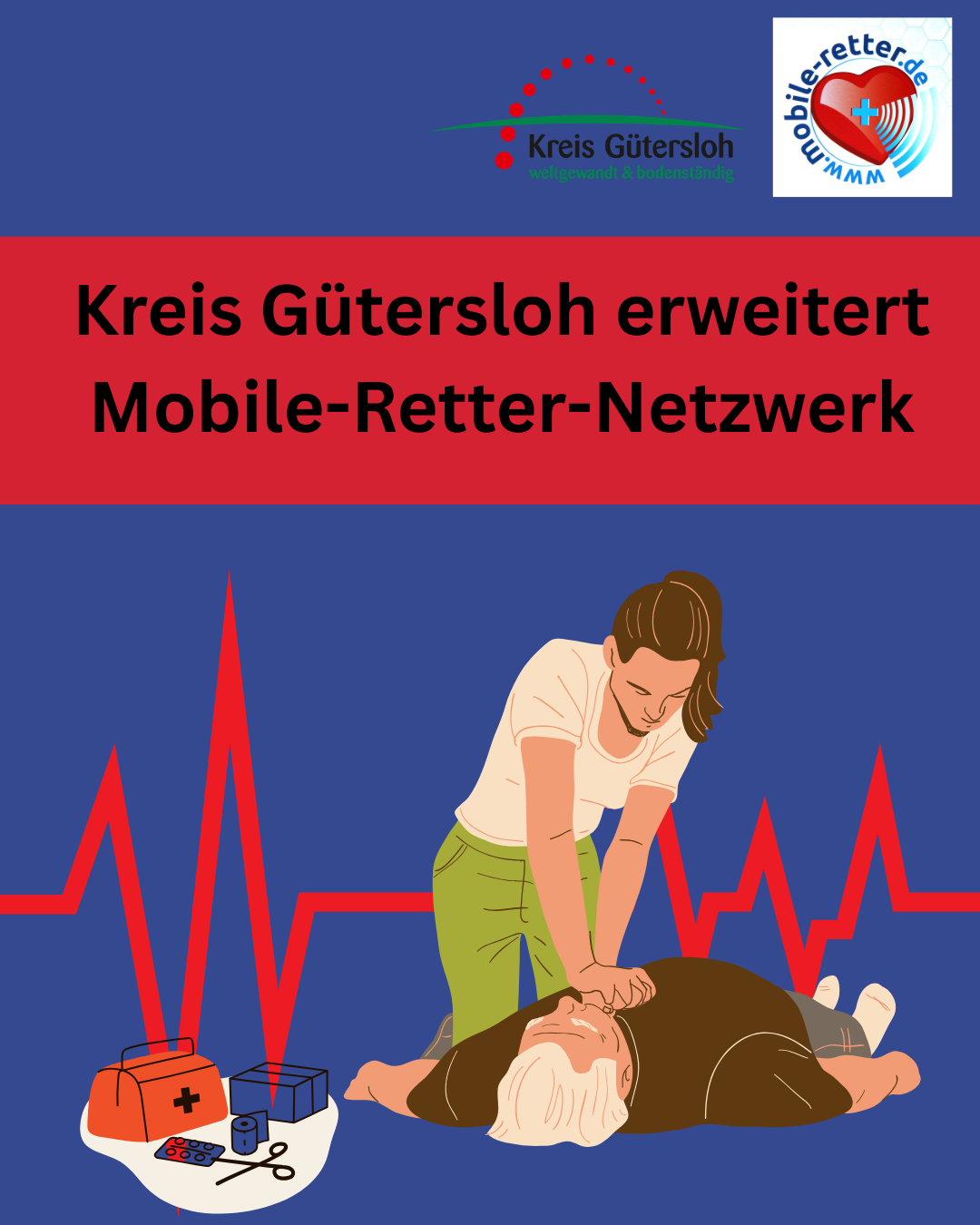 Kreis Gütersloh erweitert Mobile-Retter-Netzwerk - 1 Kreis Gütersloh erweitert Mobile-Retter-Netzwerk - 1