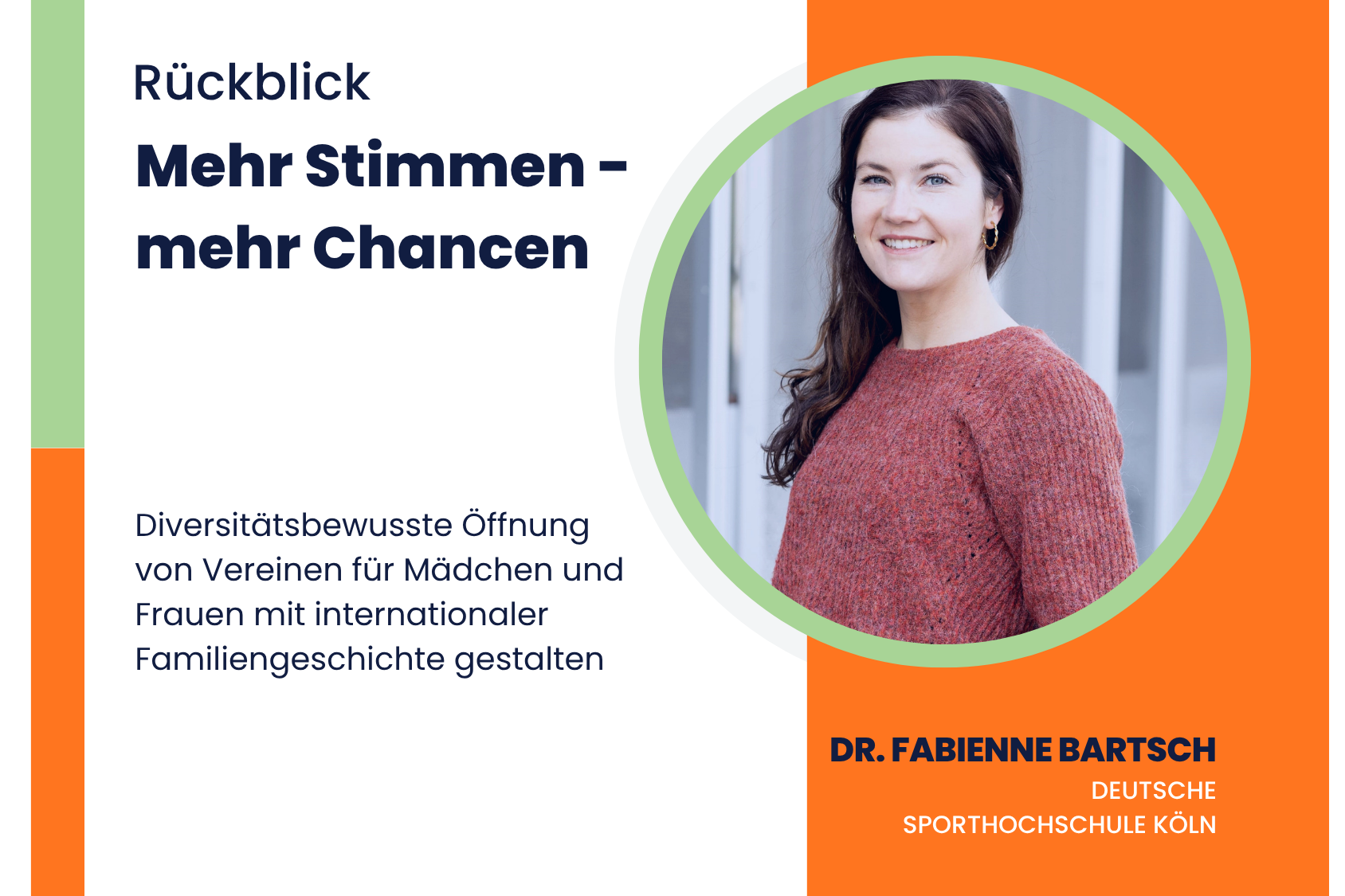Portraitbild der Referentin und Titel der Veranstaltung in einer Grafik dargestellt