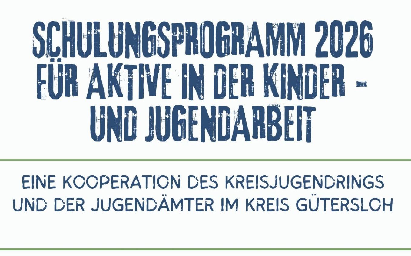 Plakat mit Aufschrift Schulungsprogramm 2026
