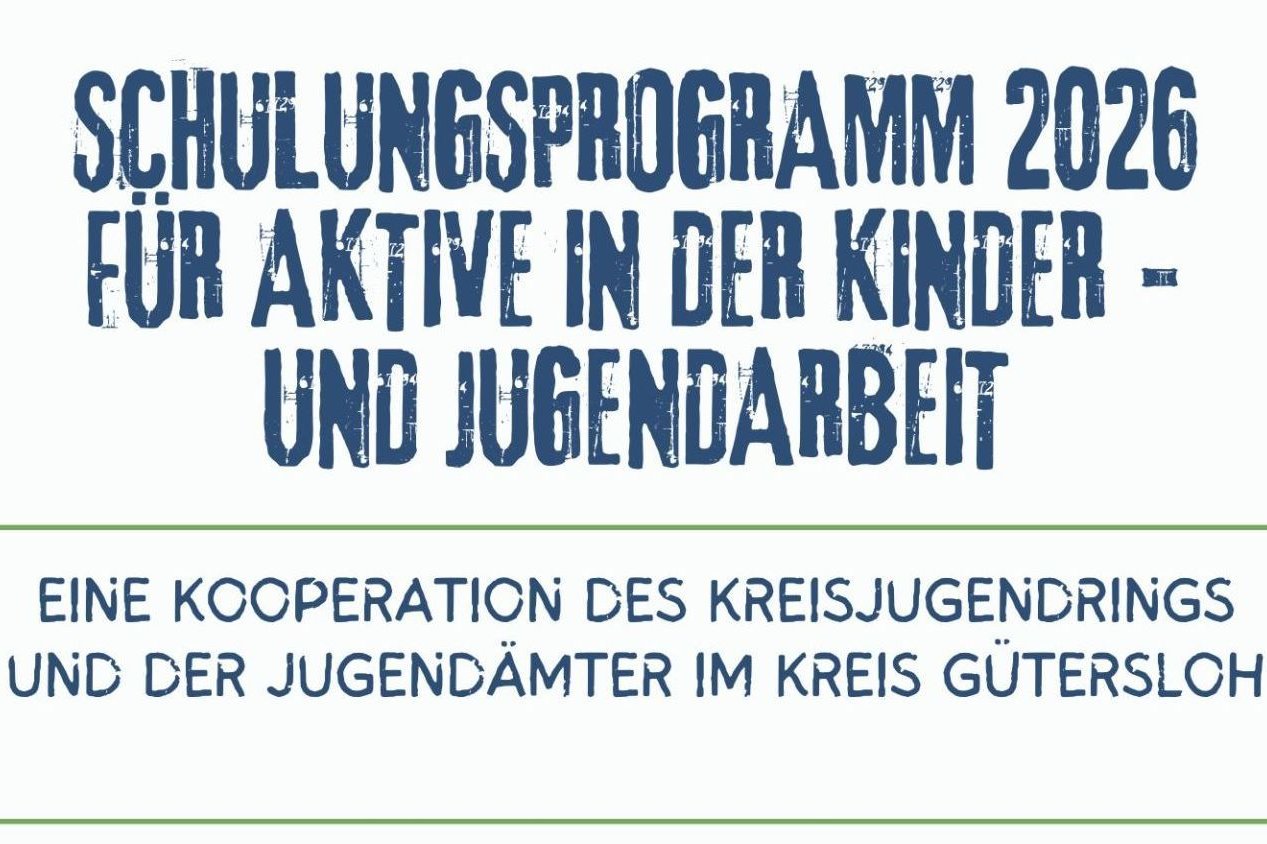 Plakat mit Aufschrift Schulungsprogramm 2026