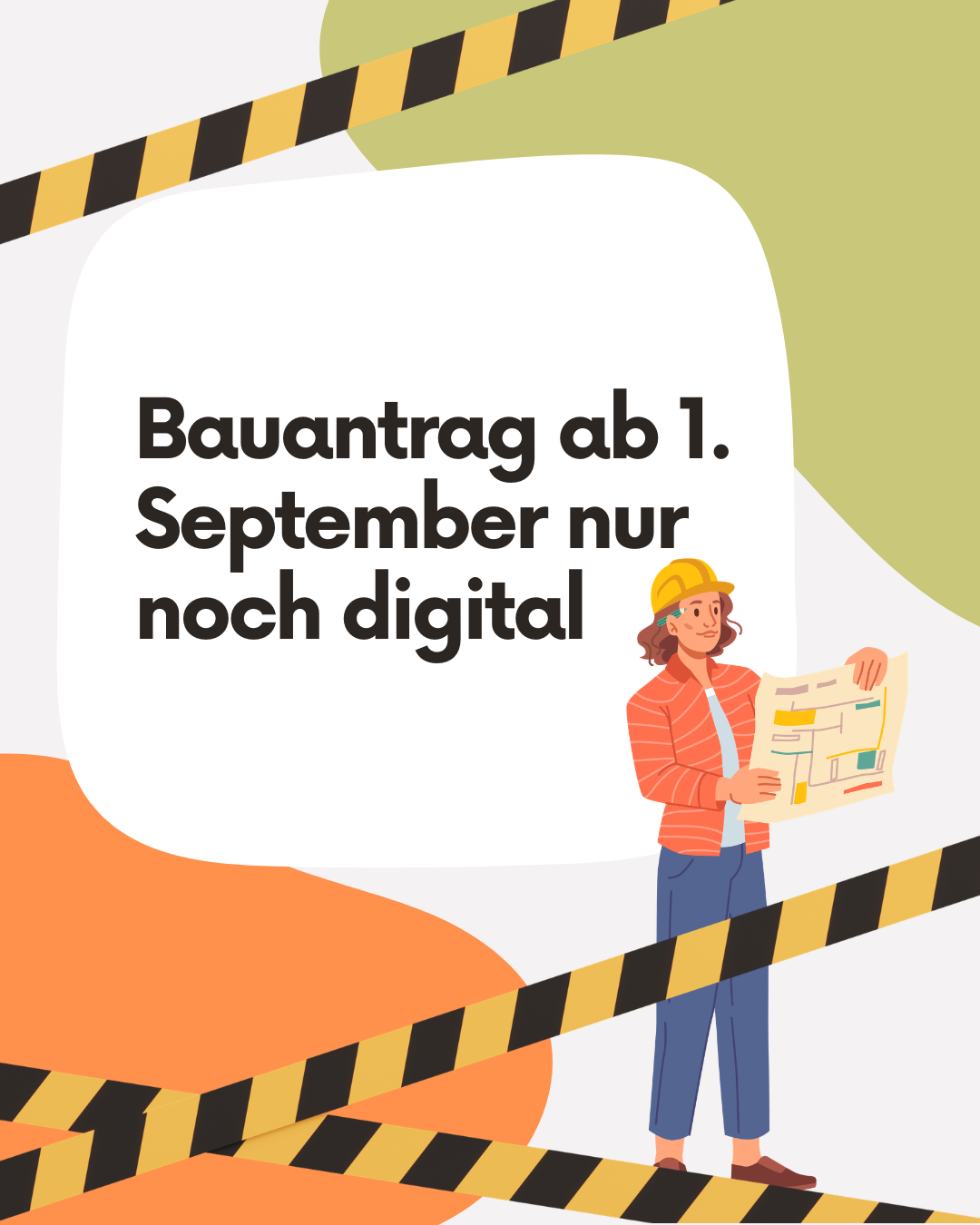 Canva-Grafik zum digitalen Bauantrag