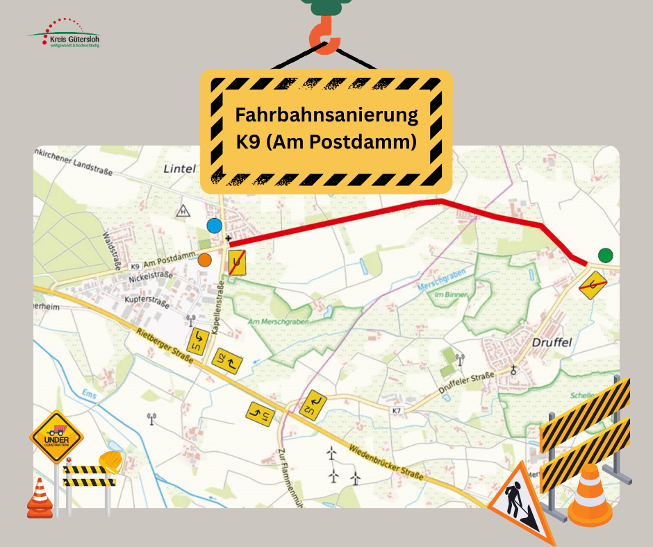 Fahrbahnsanierung K9 - 1