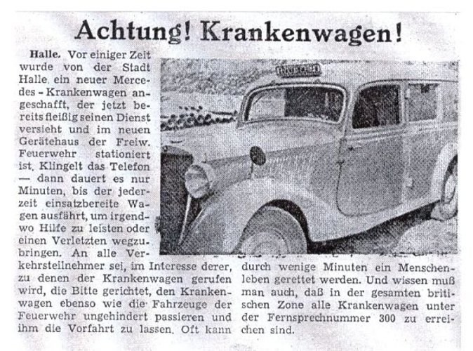 Achtung Krankenwagen