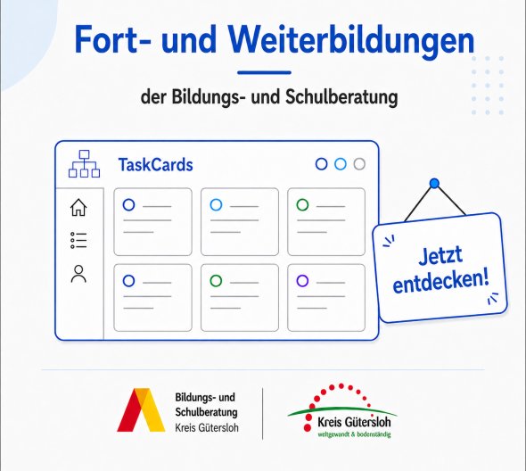 Bild einer Taskcard mit dem Titel Fortbildungskatalog