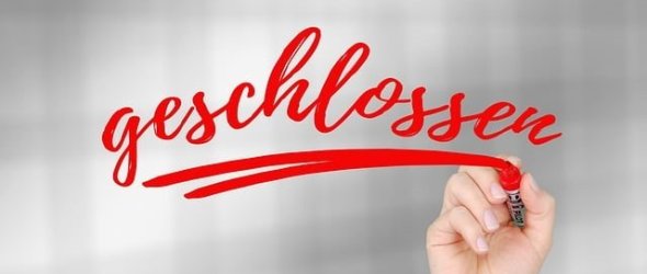 Schriftzug "geschlossen"