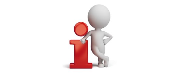 Figur lehnt sich an ein "i"