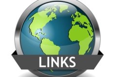 Weltkugel mit dem Begriff "Links"