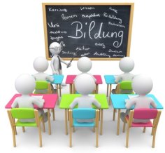 An einer Tafel steht der Begriff Bildung An einer Tafel steht der Begriff Bildung